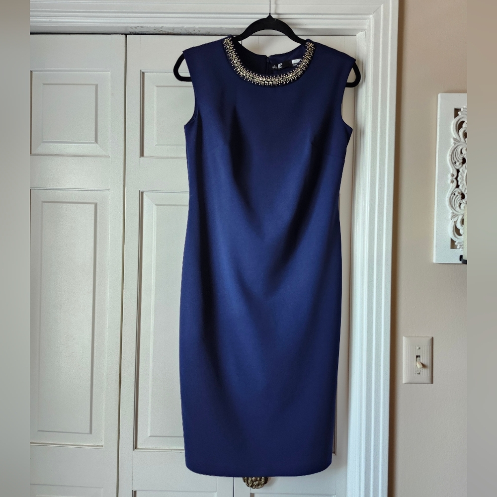 Elegant Blue Sleeveless Dress